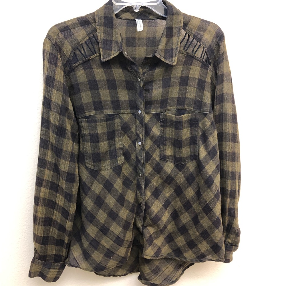Free People Plaid Shirt